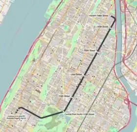 Voir la carte de la ligne.