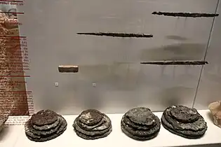 Lingots de fer, de cuivre et d'étain,épaves de Plane 2 et Bagaud 2.