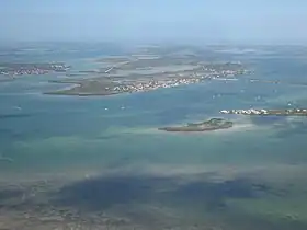 Vue aérienne des îles Keys.
