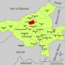 dans la comarque du Comtat.