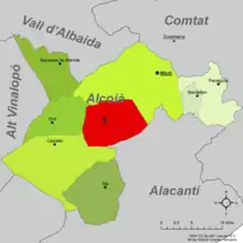 dans la comarque de l'Alcoià.