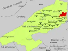 dans la comarque de la Vall d'Albaida.