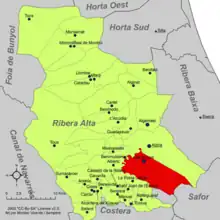 dans la comarque de la Ribera Alta.