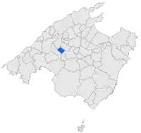 Localisation de Conselldans l'île de Majorque.