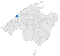 Localisation de Deiàdans l'île de Majorque.