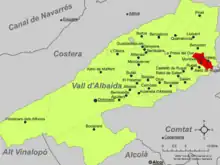 dans la comarque de la Vall d'Albaida.