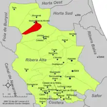 dans la comarque de la Ribera Alta.