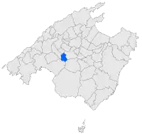 Localisation de Santa Eugèniadans l'île de Majorque.