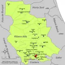dans la comarque de la Ribera Alta.