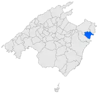 Localisation de Son Serveradans l'île de Majorque.