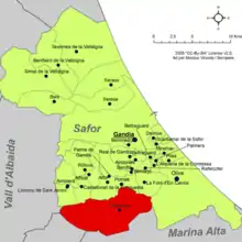 dans la comarque de la Safor.