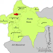 dans la comarque de Ports.