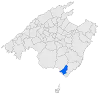 Localisation de Ses Salinesdans l'île de Majorque.