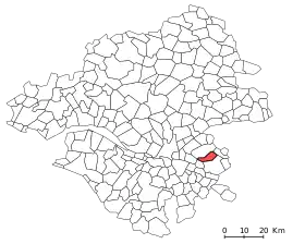 Mise en évidence de la localisation de la commune sur la carte de la Loire-Atlantique