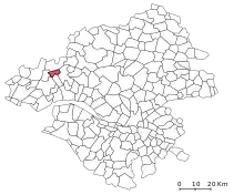 Situation de la commune de Sainte-Reine-de-Bretagne dans le département de la Loire-Atlantique.