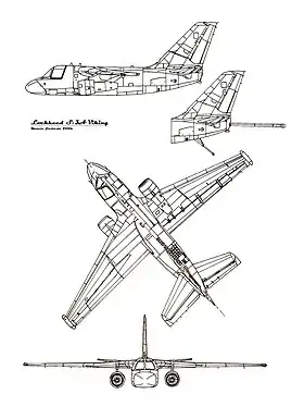 vue en plan de l’avion