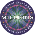 Ancien logo de Qui veut gagner des millions ? du 8 septembre 2001 au 27 mars 2010 (version Euro).