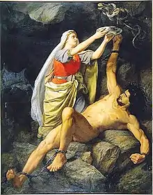 Loki et Sigyn (1863), de Mårten Eskil Winge.