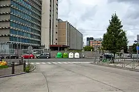 Emplacement approximatif du passage à niveau rue Natalis (2021).