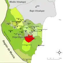 dans la comarque de la Vega Baja del Segura.