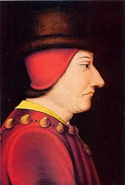 Le roi Louis XI, nouveau maître de la Bourgogne en 1477.