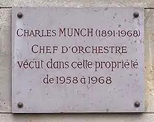 Pour Charles Munch.
