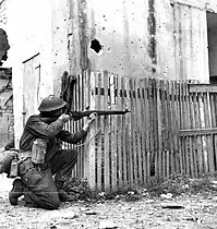 Fusilier canadien à Ortona.