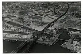 Vue aérienne en 1946.