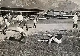 Lucien Degeorges pendant le match FC Annecy - OM réserve (CFA)