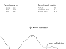 Représentation de l'interface du jeu