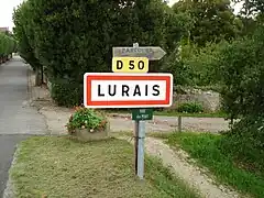 Le panneau d'entrée d’agglomération en 2011.