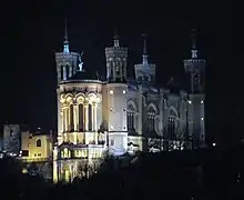 La basilique Notre-Dame de Fourvière à Lyon.
