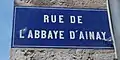 Plaque de rue en 2019.