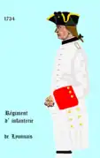 régiment de Lyonnais de 1734 à 1762