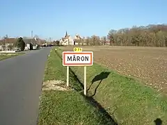 Le panneau d'entrée d’agglomération en 2012.