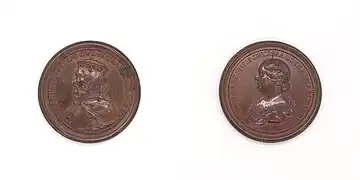 médailler des ducs de Lorraine par Ferdinand de Saint-Urbain (séries en argent, des plus rares, et en bronze)