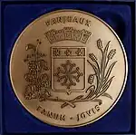 Avers de la médaille d'honneur de la ville de Fanjeaux.