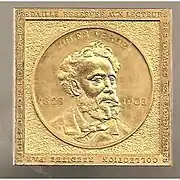 Médaille Jules Verne en laiton.