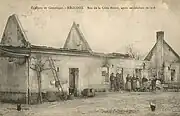 Les ruines du village après les combats de juin 1918.