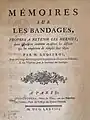 Étienne Louis Geoffroy, Mémoires sur les bandages, 1778
