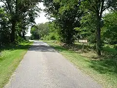 La rue du Stade Paul Benazet en 2011.