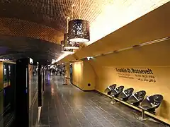 Le nouvel aménagement des quais de la ligne 1.