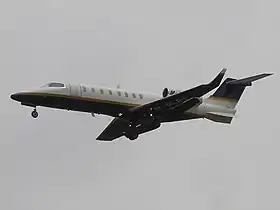 Un Learjet 45, similaire à celui impliqué dans l'accident.