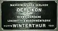 Plaque signalétique d'un tracteur MFO à accumulateur (1921)