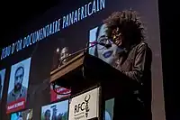 Discours d'ouverture par Laza aux 13èmes Rencontres du Film Court Madagascar, 2018.