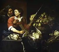 Adriaen van Utrecht & Theodor Rombouts - Intérieur de cuisine (XVIIe siècle)