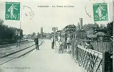Le terminus, en gare,du tramway de Livry.