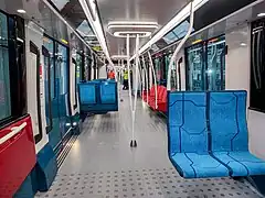 Intérieur d'une rame MR6V.