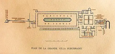 Carte de la villa des Papyrus.