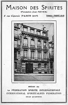 Affiche de présentation de la Maison des Spirites.